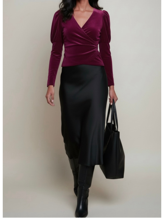 cinq a sept Tops - Cinq A Sept Theo Velvet Silk Blend Top